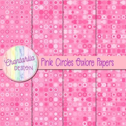 Free pink circles galore digital papers