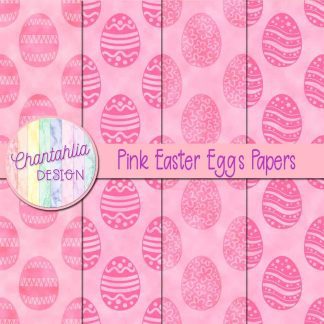 Free pink easter eggs digital papers