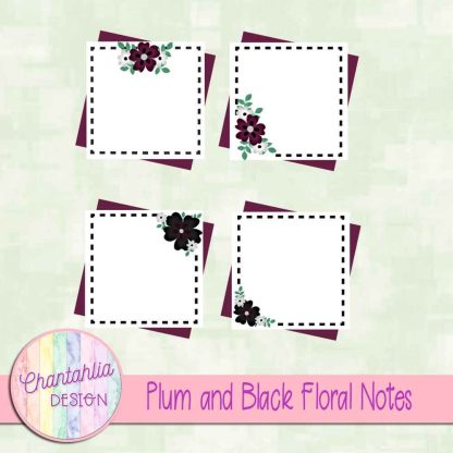 Free plum and black floral notes