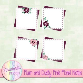 Free plum and dusty pink floral notes
