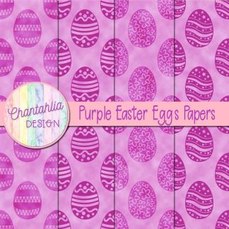 Free purple easter eggs digital papers