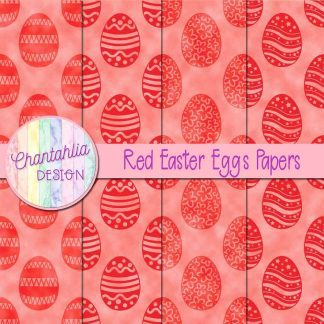 Free red easter eggs digital papers