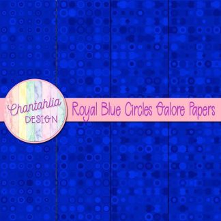 Free royal blue circles galore digital papers