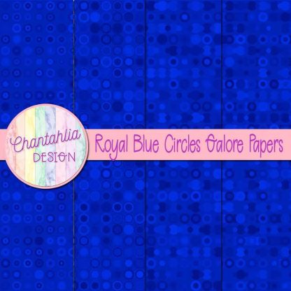 Free royal blue circles galore digital papers
