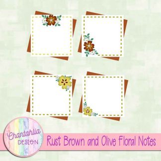 Free rust brown and olive floral notes