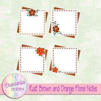 Free rust brown and orange floral notes