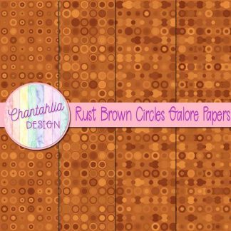 Free rust brown circles galore digital papers