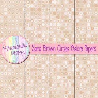 Free sand brown circles galore digital papers