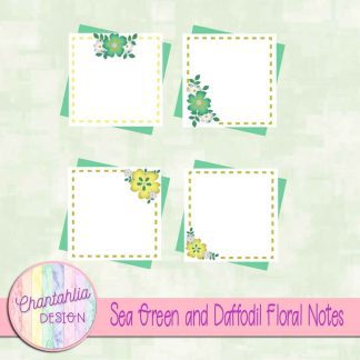 Free sea green and daffodil floral notes