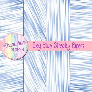 Free sky blue streaky digital papers