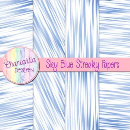 Free sky blue streaky digital papers