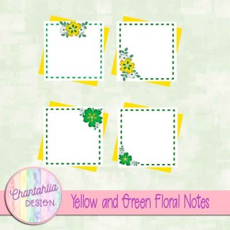 Free yellow and green floral notes