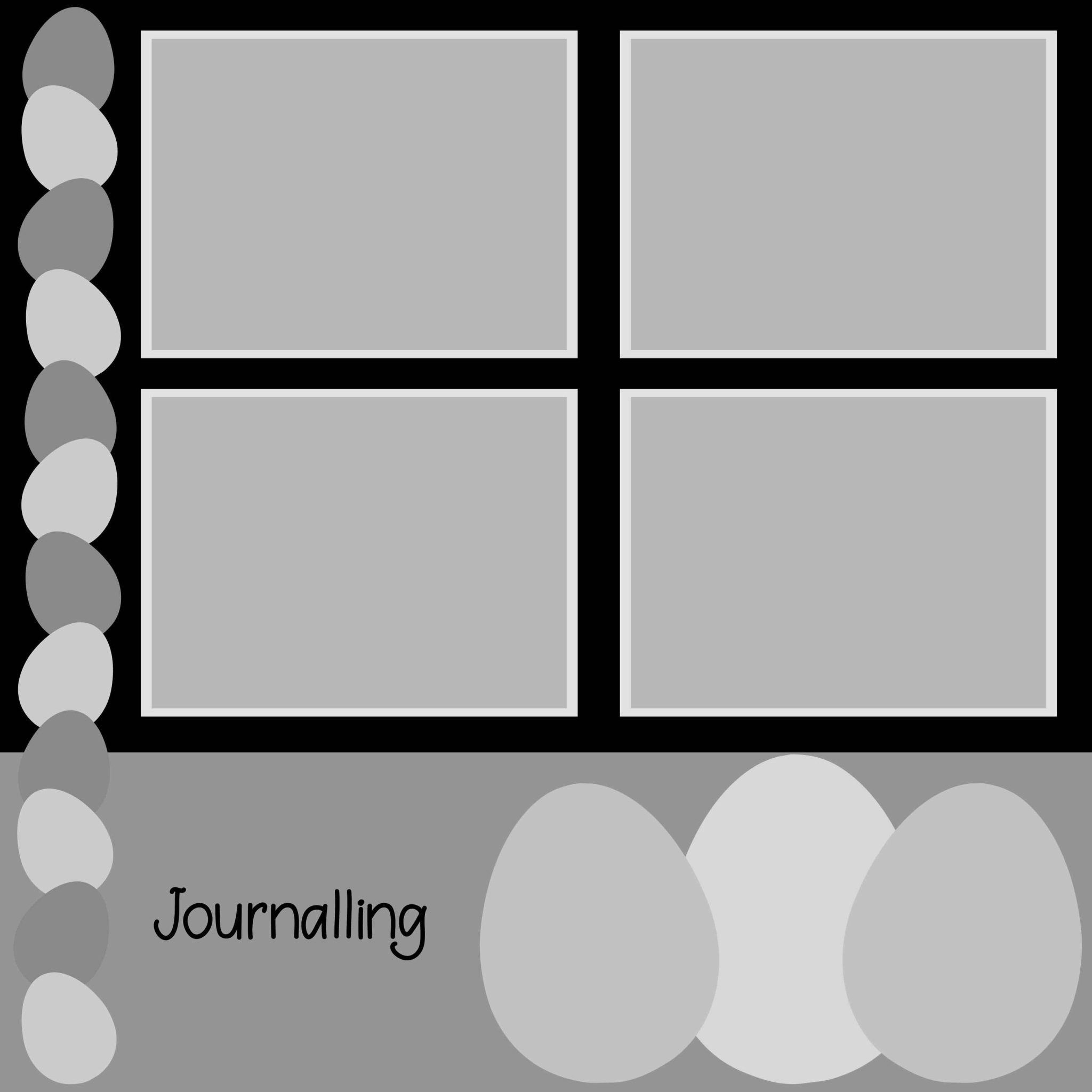 Free Digital Scrapbook Layout Template to Create your own Unique Pages