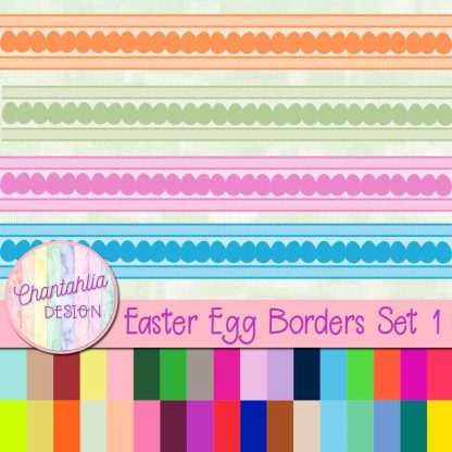 Free Easter egg borders design elements
