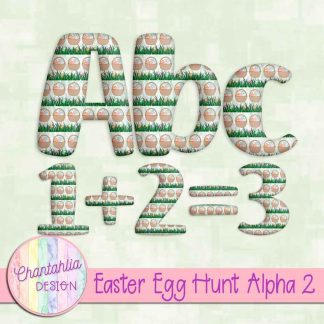 Free alpha in an Easter Egg Hunt theme.