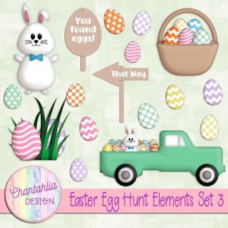 Free design elements in an Easter Egg Hunt theme