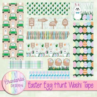 Free washi tape in an Easter Egg Hunt theme.
