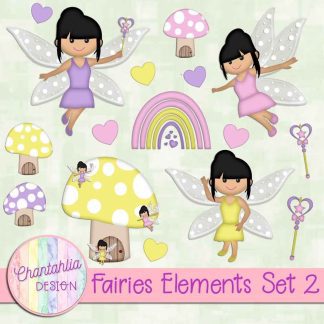 Free design elements in a Fairies theme