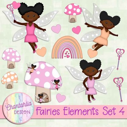 Free design elements in a Fairies theme