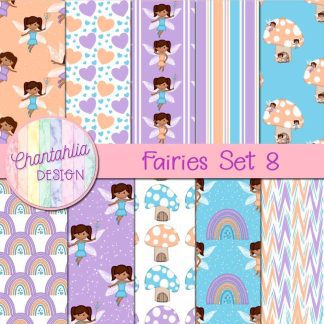 Free digital papers in a Fairies theme