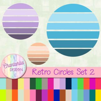Free retro circles design elements