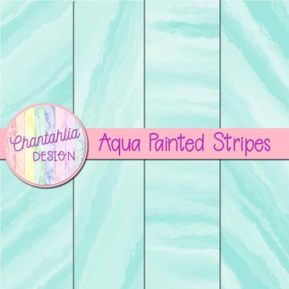 Free aqua painted stripes digital papers