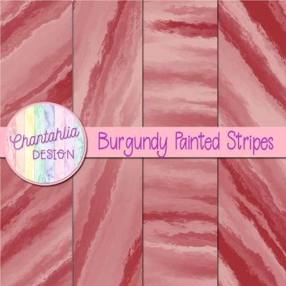 Free burgundy painted stripes digital papers