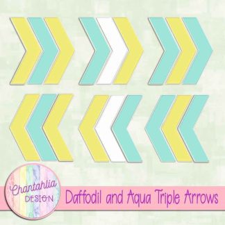 Free daffodil and aqua triple arrows