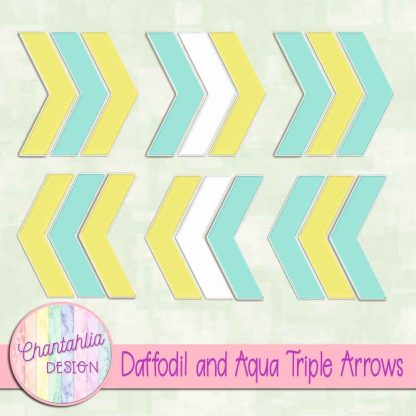 Free daffodil and aqua triple arrows