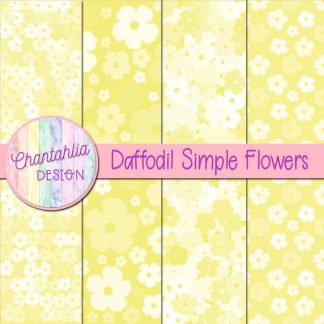 Free daffodil simple flowers digital papers