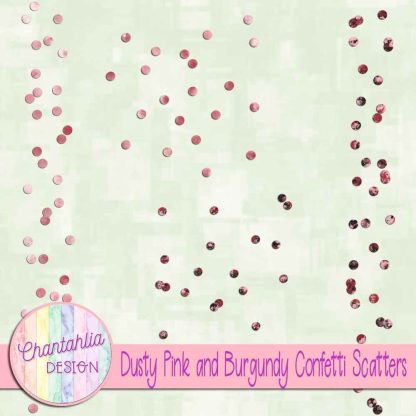 Free dusty pink and burgundy confetti scatters
