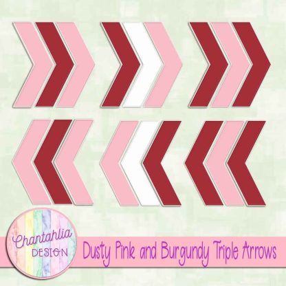 Free dusty pink and burgundy triple arrows