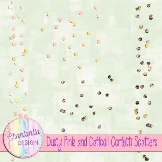 Free dusty pink and daffodil confetti scatters