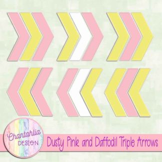 Free dusty pink and daffodil triple arrows