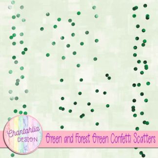 Free green and forest green confetti scatters