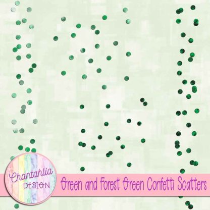 Free green and forest green confetti scatters