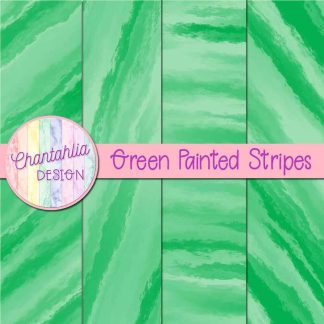 Free green painted stripes digital papers