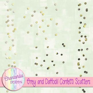 Free grey and daffodil confetti scatters