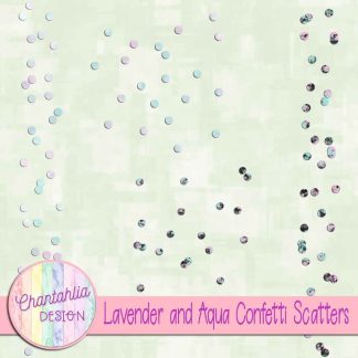 Free lavender and aqua confetti scatters