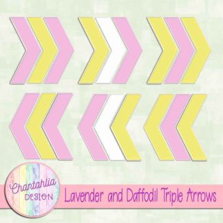 Free lavender and daffodil triple arrows