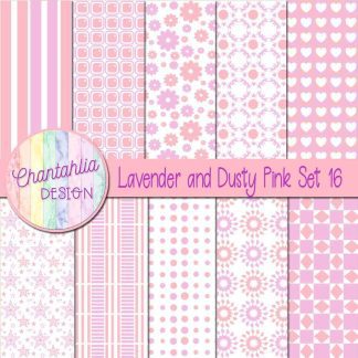 Free lavender and dusty pink digital paper patterns set 16