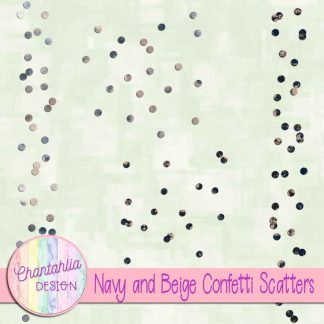 Free navy and beige confetti scatters