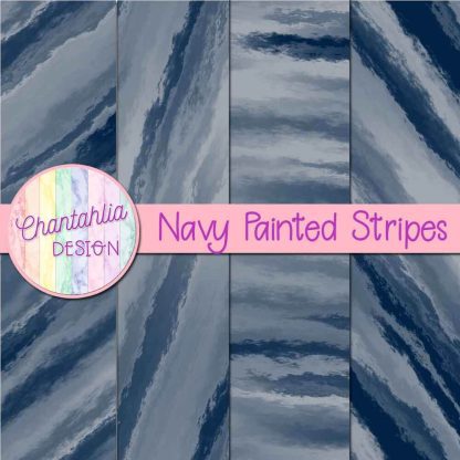 Free navy painted stripes digital papers