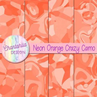 Free neon orange crazy camo digital papers