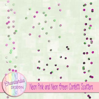 Free neon pink and neon green confetti scatters