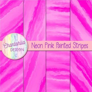 Free neon pink painted stripes digital papers