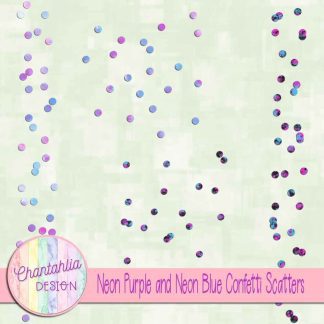 Free neon purple and neon blue confetti scatters