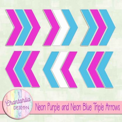 Free neon purple and neon blue triple arrows