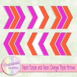 Free neon purple and neon orange triple arrows