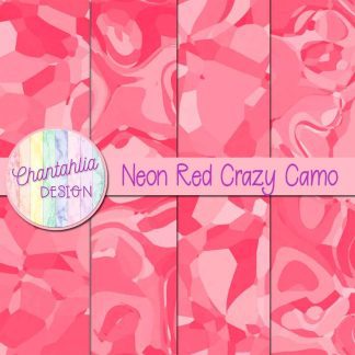 Free neon red crazy camo digital papers